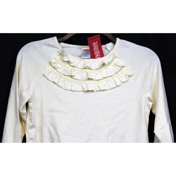 2006 Gymboree Park City Luxe White Ruffle Neck Cowgirl Boot Shirt sz 12 NWT Cute - Picture 2 of 5